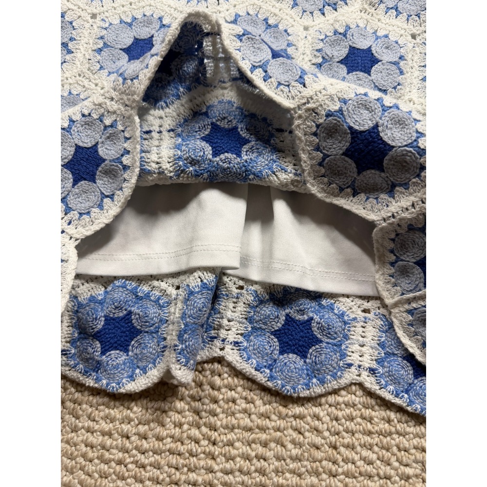 Rare Edition Kids‎ Crotche Dress Girl Size 10 Blue Floral Soft Chic Boho Peasant - Picture 6 of 6